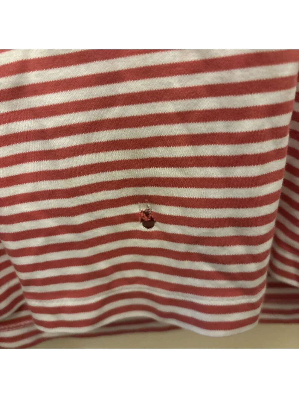 Polo Ralph Lauren Men’s Shirt Size Medium Striped White Pink Collar Dress Shirt